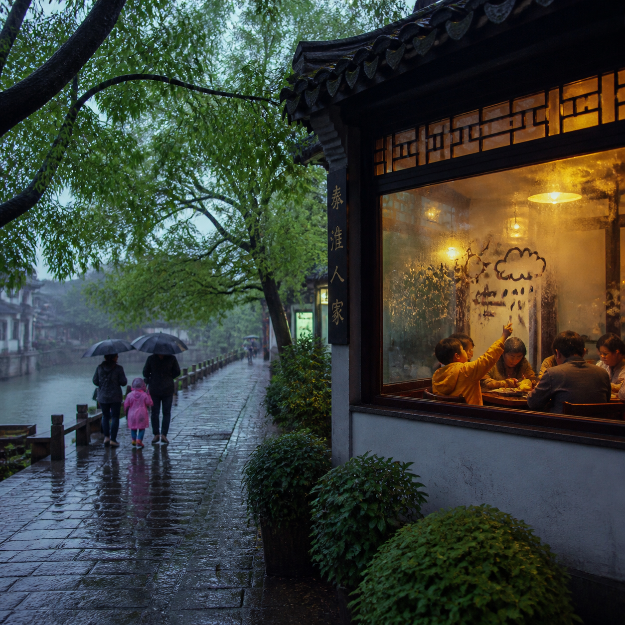 南京五月的雨把我们一家三口困在城墙边,却顺手送来了一顿最好吃的鸭血粉丝汤 | A May Rain by Nanjing's City Wall Stranded Our Family of Three and Delivered the Best Bowl of Duck Blood Soup Instead