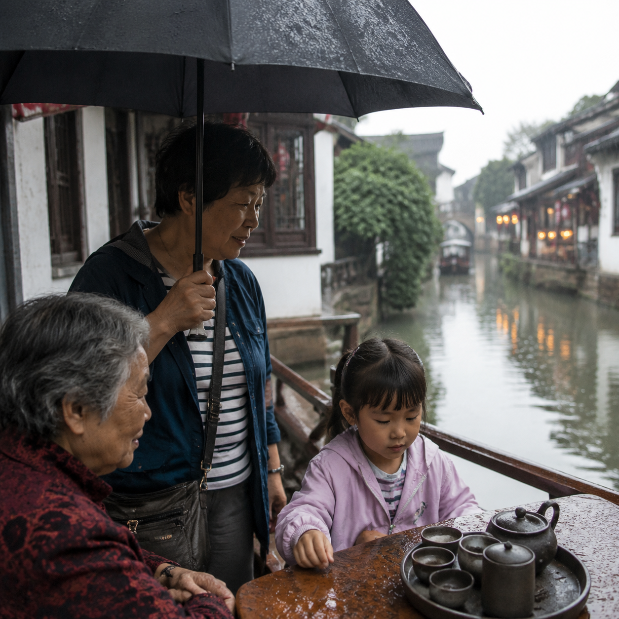 朱家角雨天细节图 / rainy detail in 朱家角