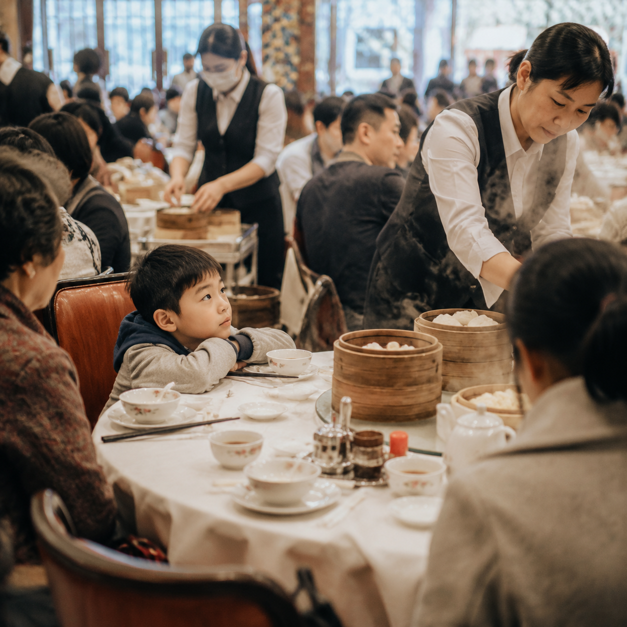 广州早茶桌上,孩子先学会了听,再学会了说 | At a Guangzhou Dim Sum Table, My Child Learned to Listen Before Speaking