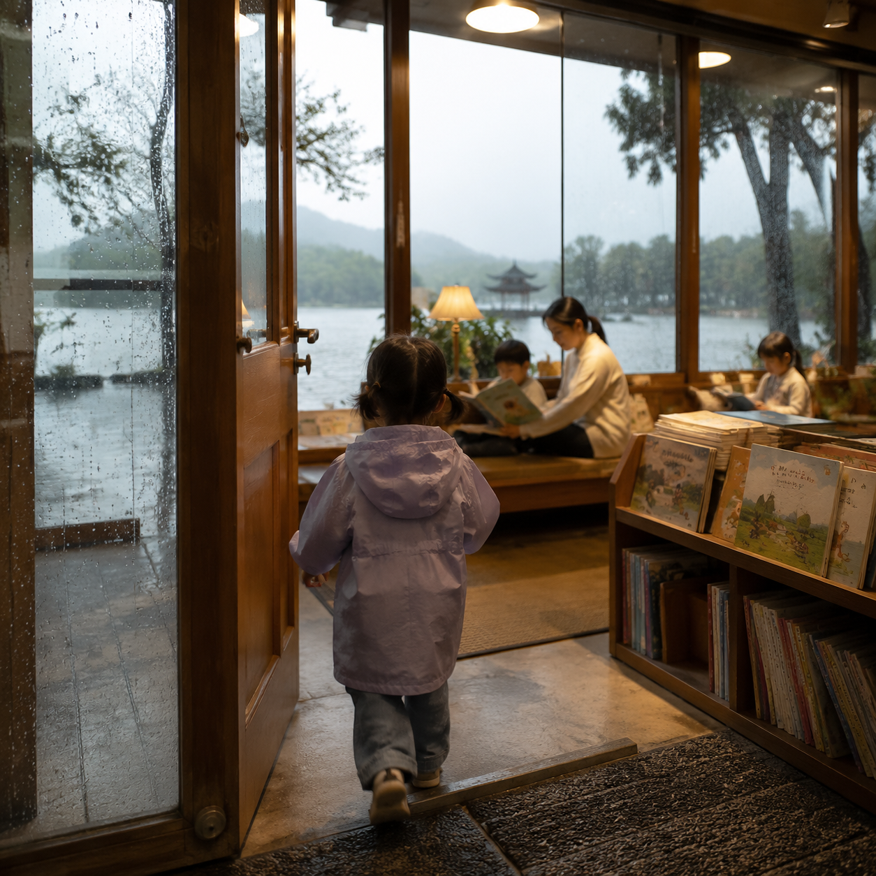 杭州下雨的下午,孩子第一次主动找陌生小朋友一起玩 | On a Rainy Afternoon in Hangzhou, My Child Asked a Stranger to Play Together