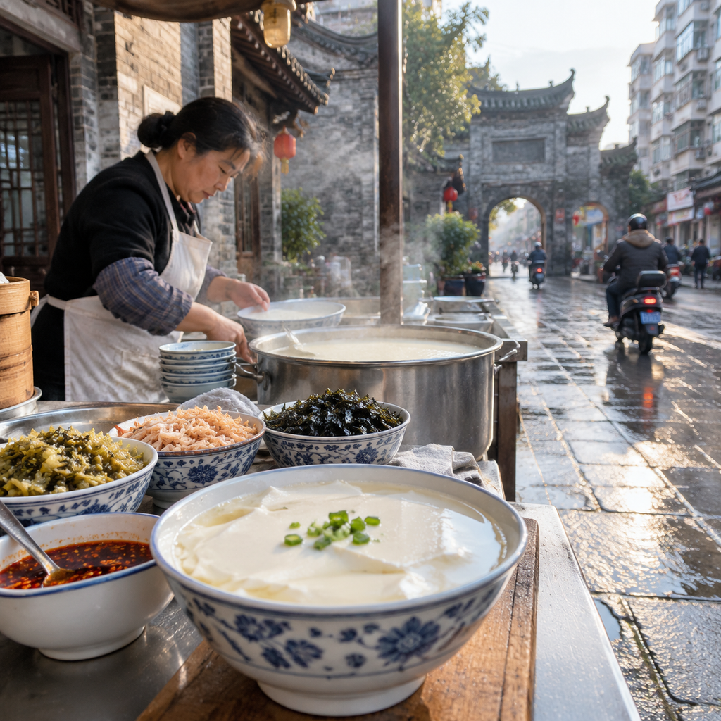 孔氏南宗家庙门口的豆腐脑,让我重新认识衢州的早晨 | A Bowl of Tofu Pudding Outside the Southern Confucius Temple Changed How I Saw Quzhou Mornings