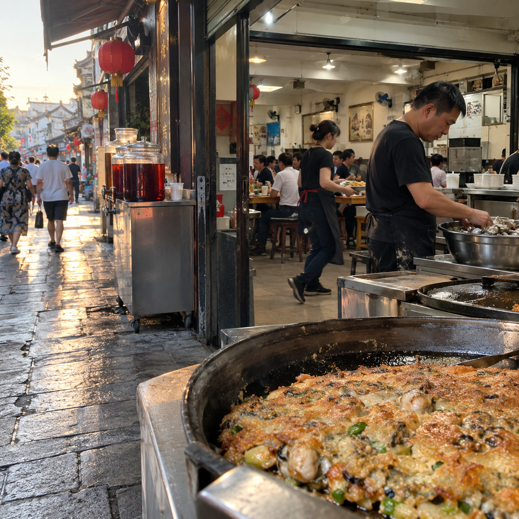 一只蚝烙的边缘，带我走进潮州人的晚餐时间 | The Crisp Edge of an Oyster Omelet Led Me into a Chaozhou Dinner Hour