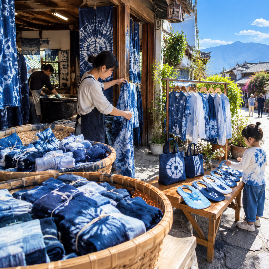 在大理扎染作坊里看一块布变成风景 | Watching a Piece of Cloth Become a Landscape in a Dali Tie-Dye Workshop