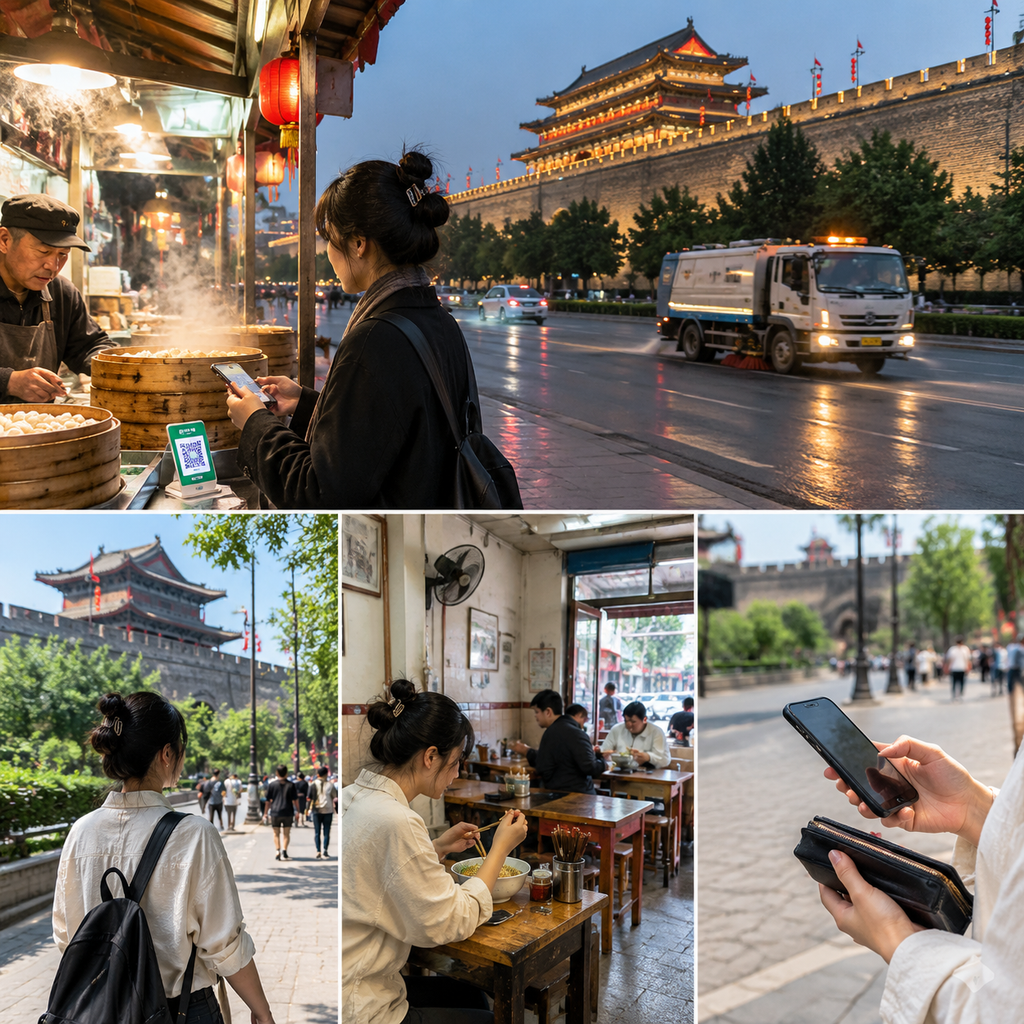 在西安城墙下为公交与小店准备支付后手 | Preparing Payment Backups for Buses and Small Shops Beneath Xi’an’s City Wall