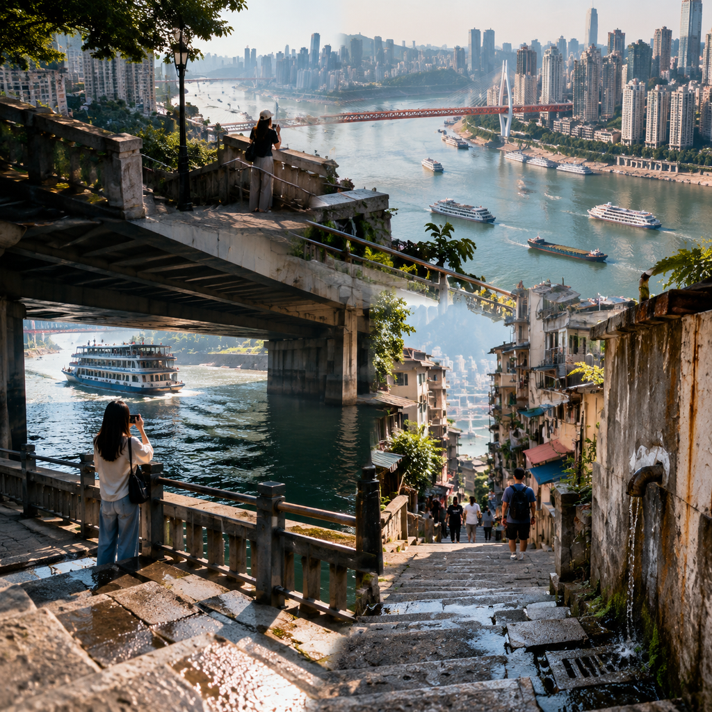 在重庆江面换一次方向,我把山城的一天走出了层次 | Changing Direction on Chongqing River, I Found Layers in One Day