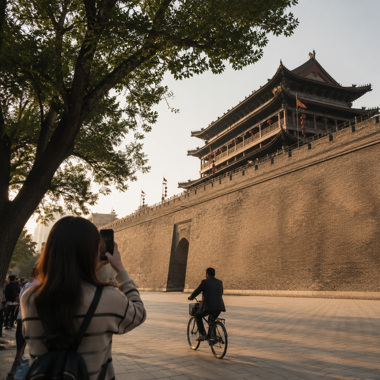 在西安城墙下走慢一点,历史才不是一张照片 | Walking Slowly Under Xi’an City Wall Made History More Than a Photo