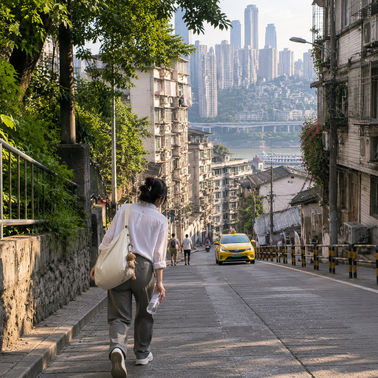 山城重庆那条上坡路,教我别低估城市地形 | My First Chongqing Hill Road Taught Me Not to Underestimate City Terrain