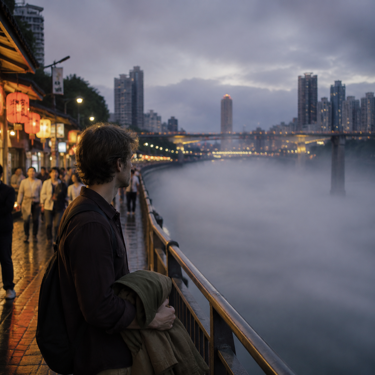 雾江边的一晚重庆火锅 | A Foggy-River Evening of Chongqing Hotpot