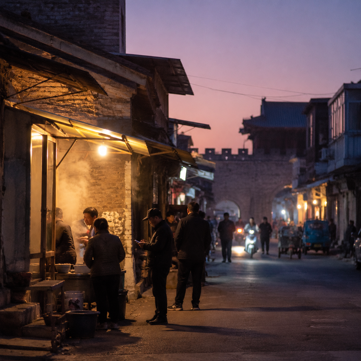 老城汤馆门口那点热气,比洛阳夜景更早把人留下来 | The Steam Outside an Old-City Soup Shop Held Me Before Luoyang’s Nightscape Did