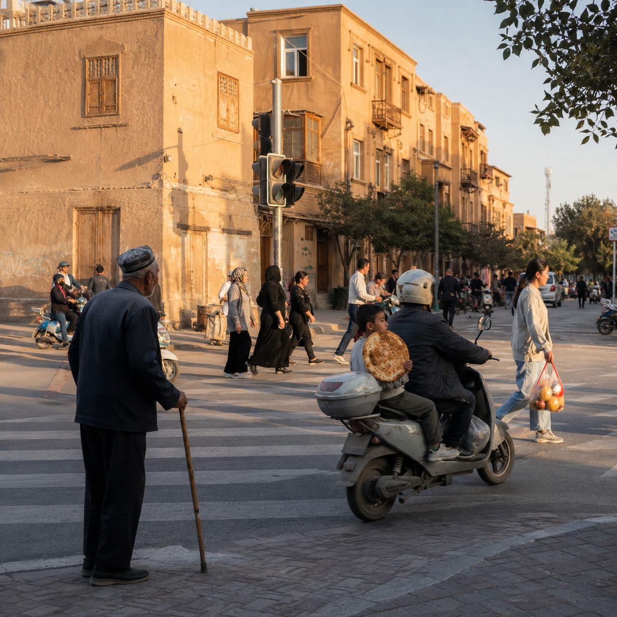 在喀什,先让我停下来的不是景点,而是路口边那只刚出炉的馕 | In Kashgar, It Was Not a Landmark but a Fresh Naan Beside the Crossing That Made Me Stop