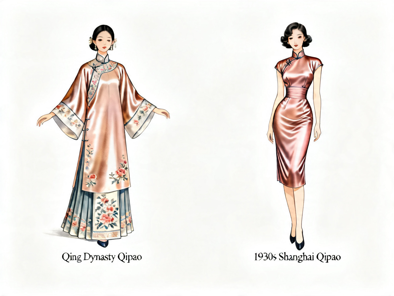 旗袍从清代到民国的演变