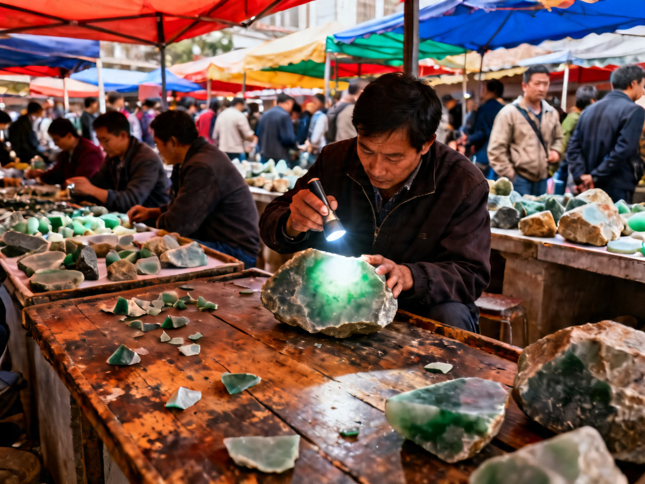 翡翠原石赌石市场