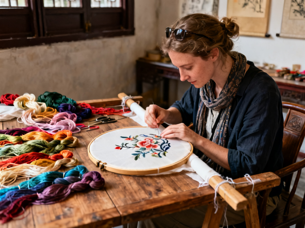 刺绣体验:我第一次发现“安静”也可以有这么强的存在感 | Embroidery Workshop: The First Time I Realized Quietness Could Have Such a Strong Presence