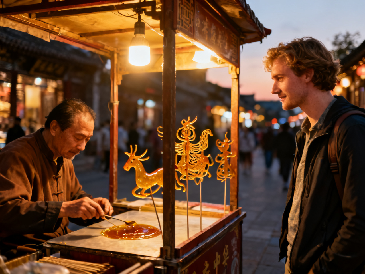 糖画摊前的几分钟，让我第一次觉得&ldquo;甜&rdquo;也可以被画出来 | At a Sugar Painting Stall, I Realized for the First Time That Sweetness Can Be Drawn