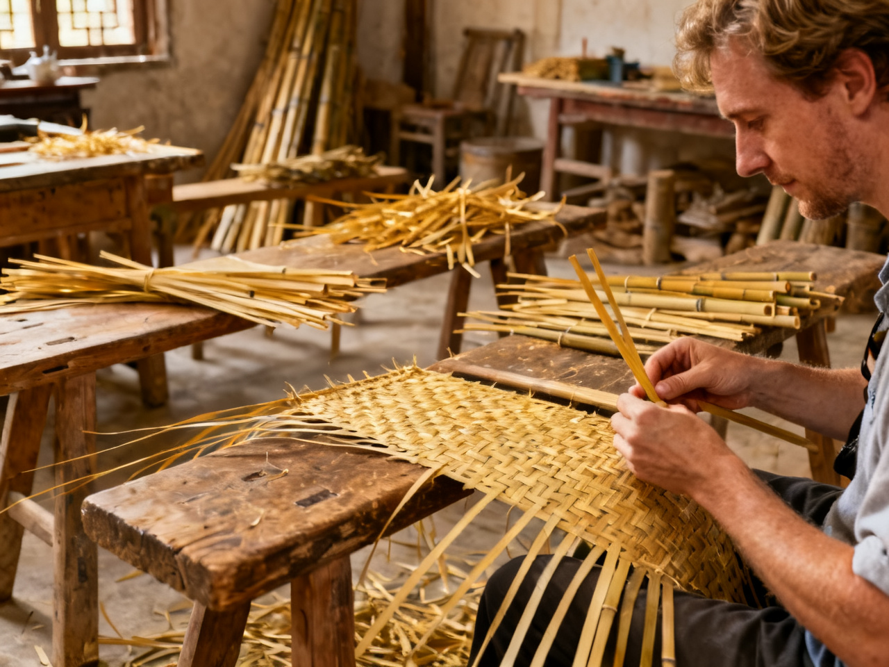 竹编小课:我第一次发现“柔软的材料也可以有骨架” | Bamboo Weaving Workshop: The First Time I Realized Soft Material Can Still Have a Spine