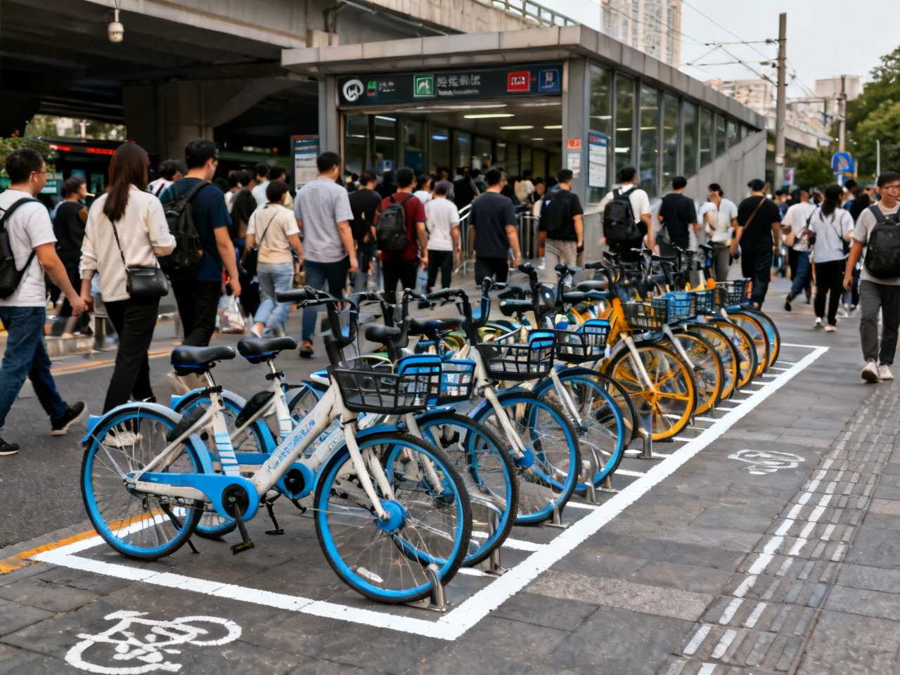 在地铁口停好共享单车那一刻,我才明白锁车并不等于结束 | The Moment I Properly Parked a Shared Bike Outside the Metro, I Understood That Locking It Is Not the End