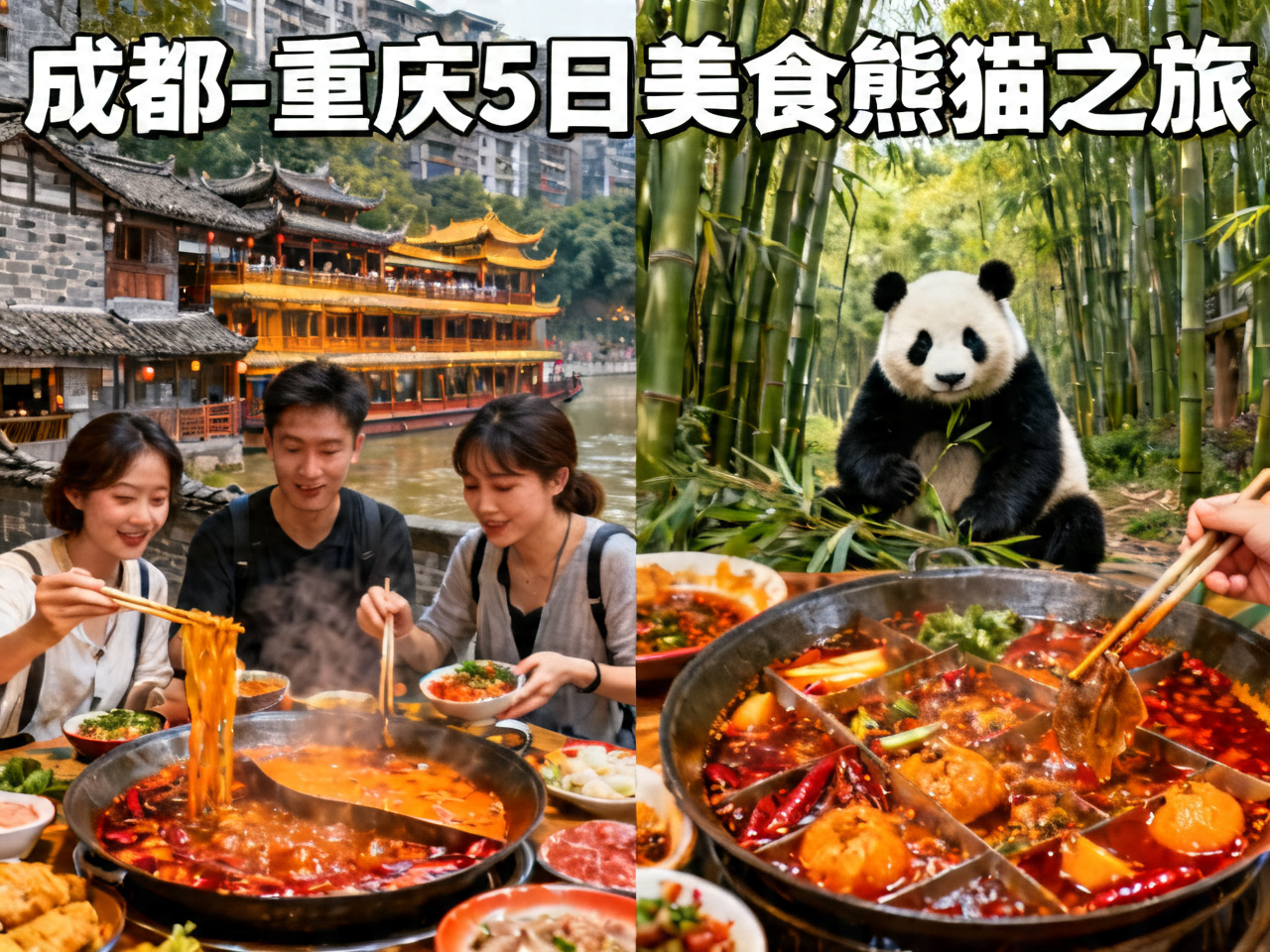 成都-重庆5日美食与熊猫行程