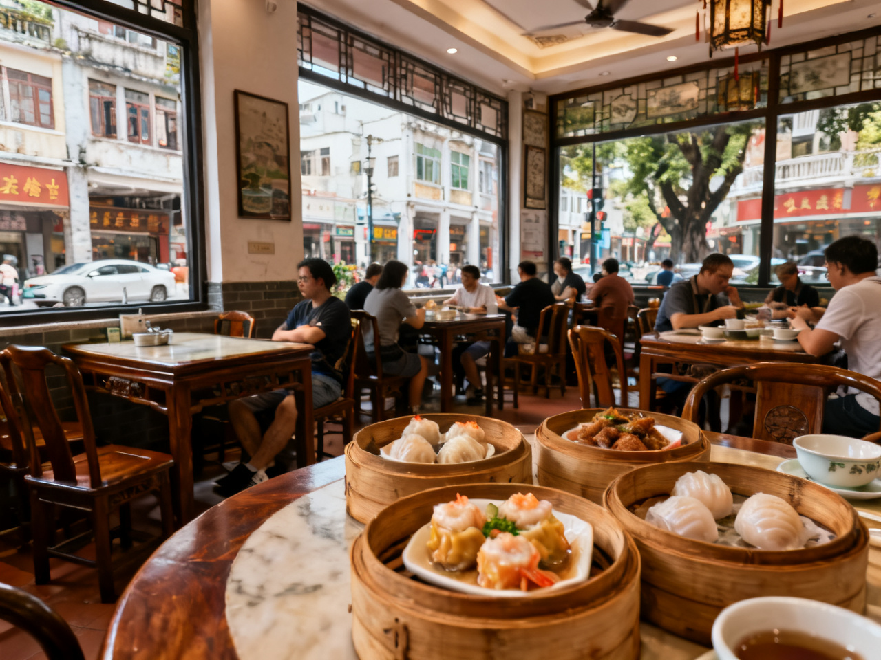 我在广州老茶楼吃早茶：第一次点虾饺和烧卖就够了 | My First Dim Sum Morning in Guangzhou: Keep It Simple