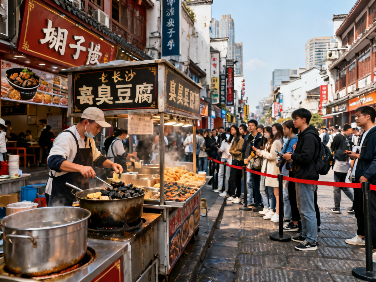 我在长沙坡子街连吃四样小吃：臭豆腐到底怎么选 | Four Snacks in Pozi Street, Changsha: How I Chose Stinky Tofu