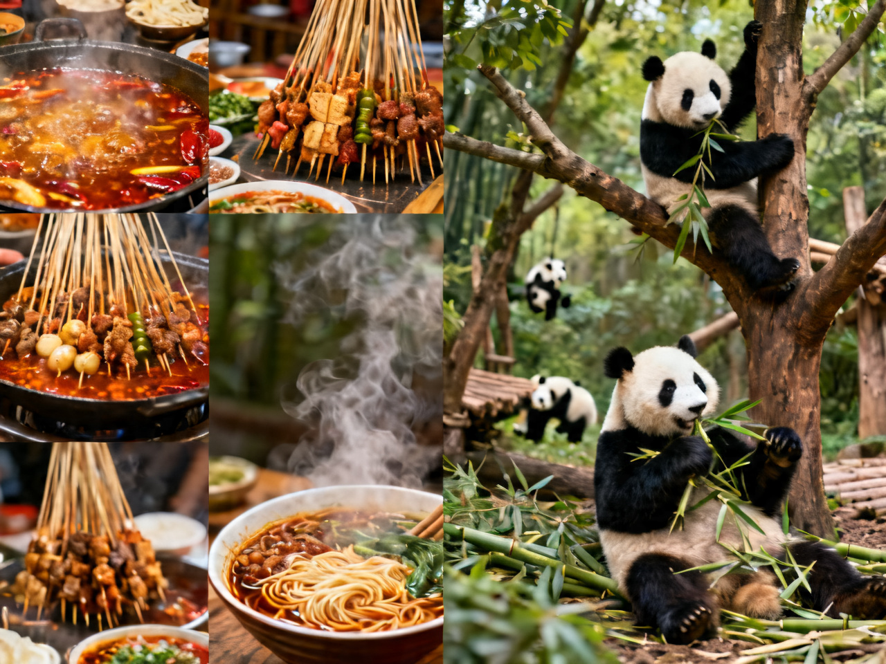 成都-重庆5日美食与熊猫行程 | 5-Day Chengdu-Chongqing Food & Panda Trip