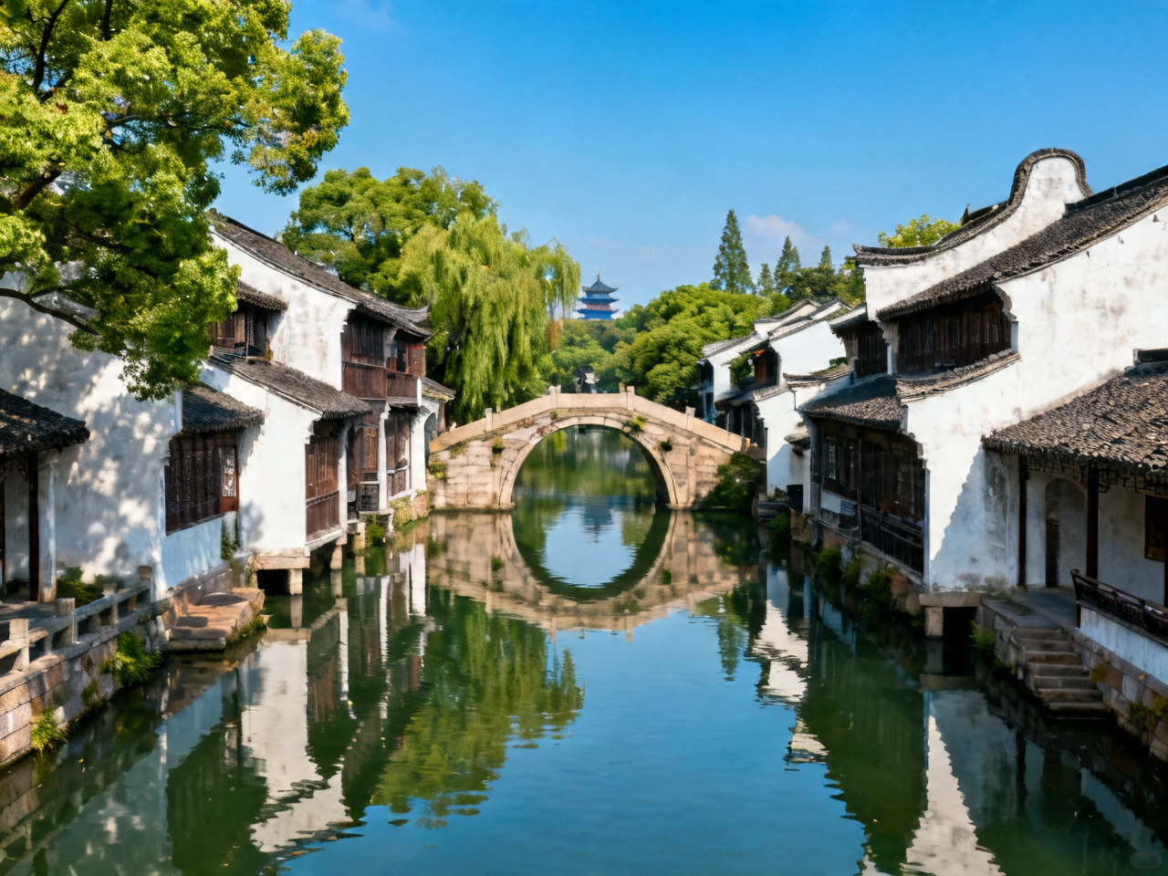 江南水乡7日慢行：苏州杭州乌镇 | 7-Day Jiangnan Water Towns: Suzhou, Hangzhou & Wuzhen