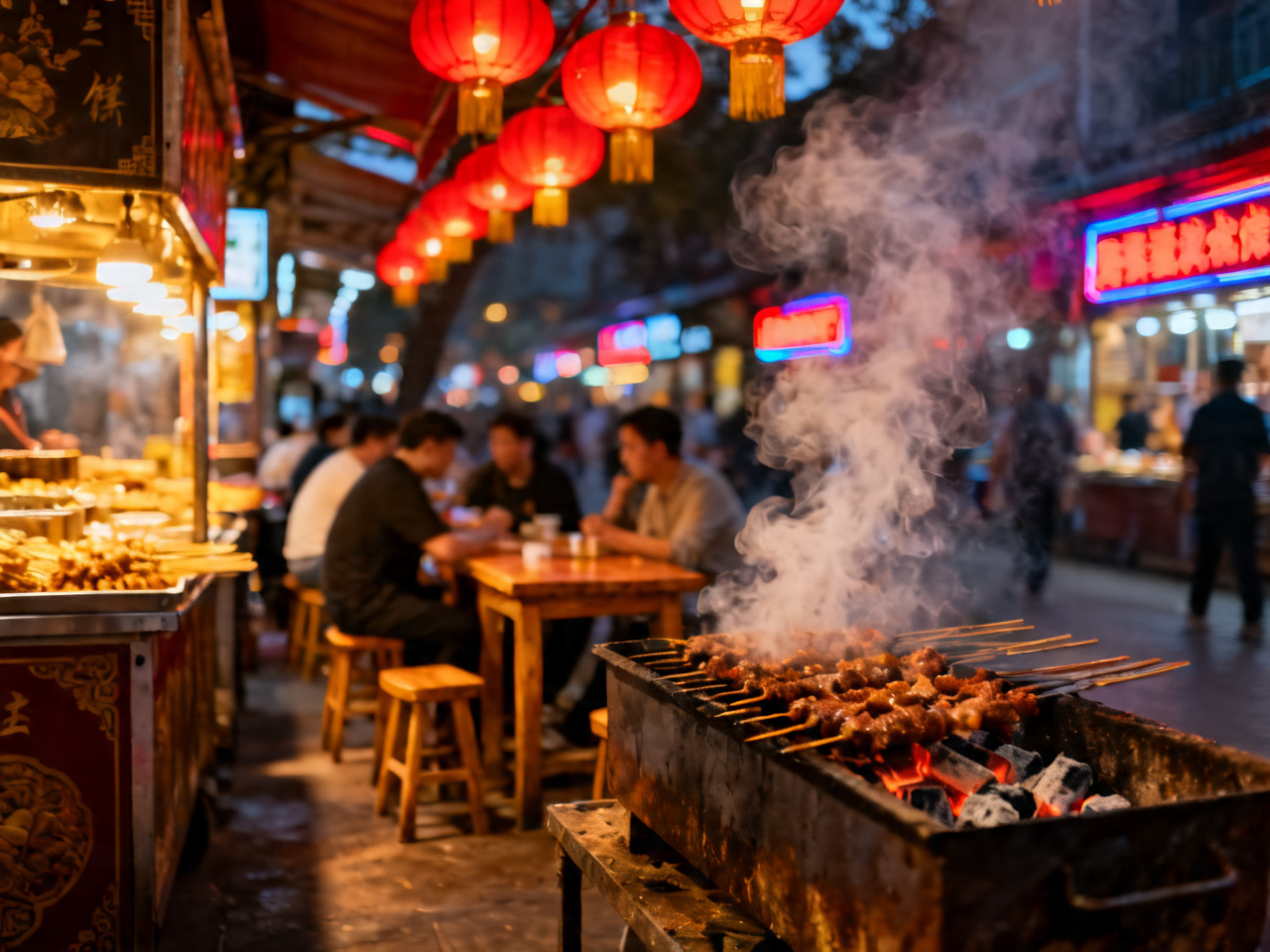 在西安回民街吃一天，胃和钱包都很满足