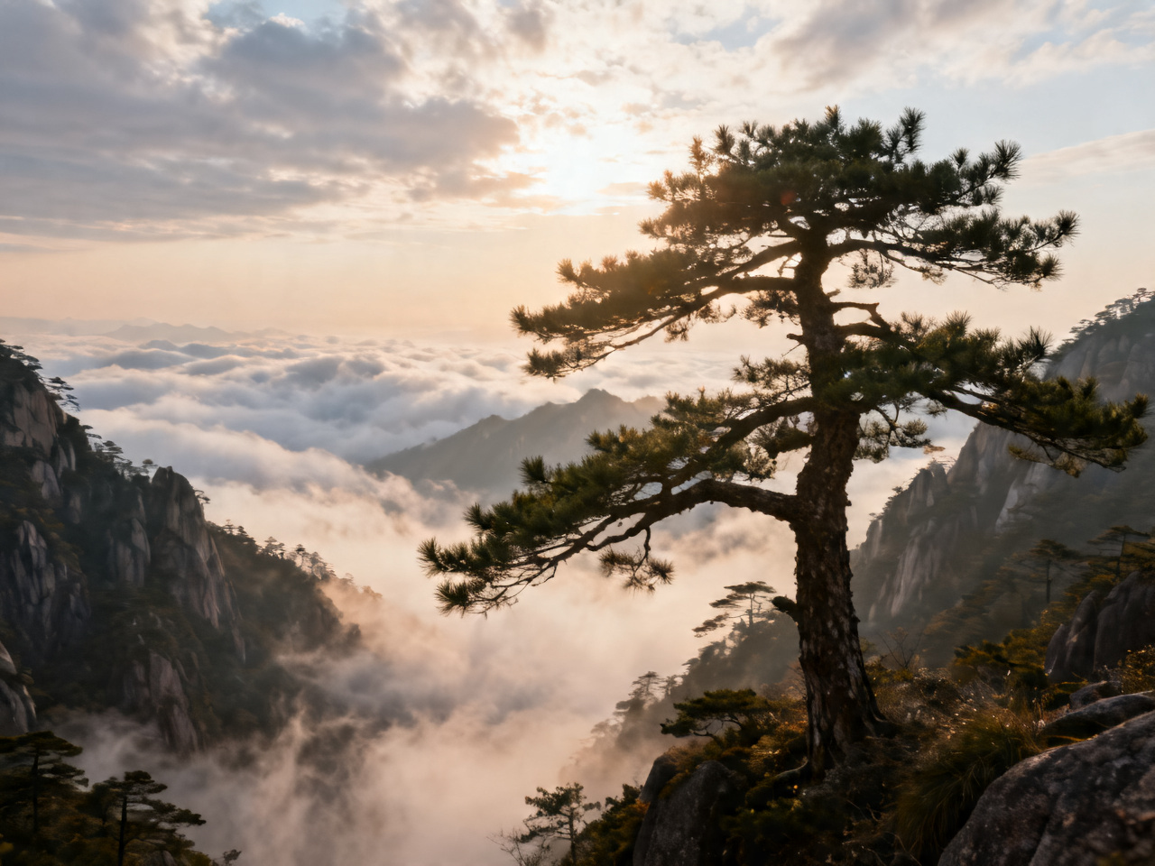 黄山云海与迎客松:四季皆美 | Huangshan Sea of Clouds & Welcome Pine: Beautiful in All Seasons